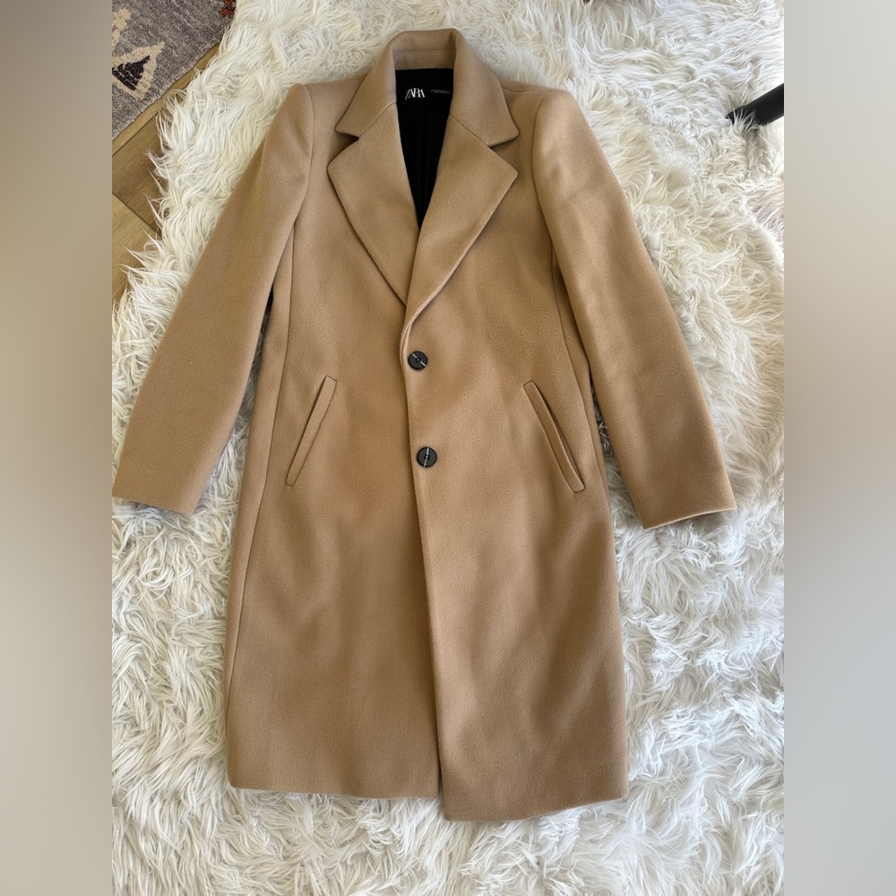 Zara Fitted Soft Coat XS